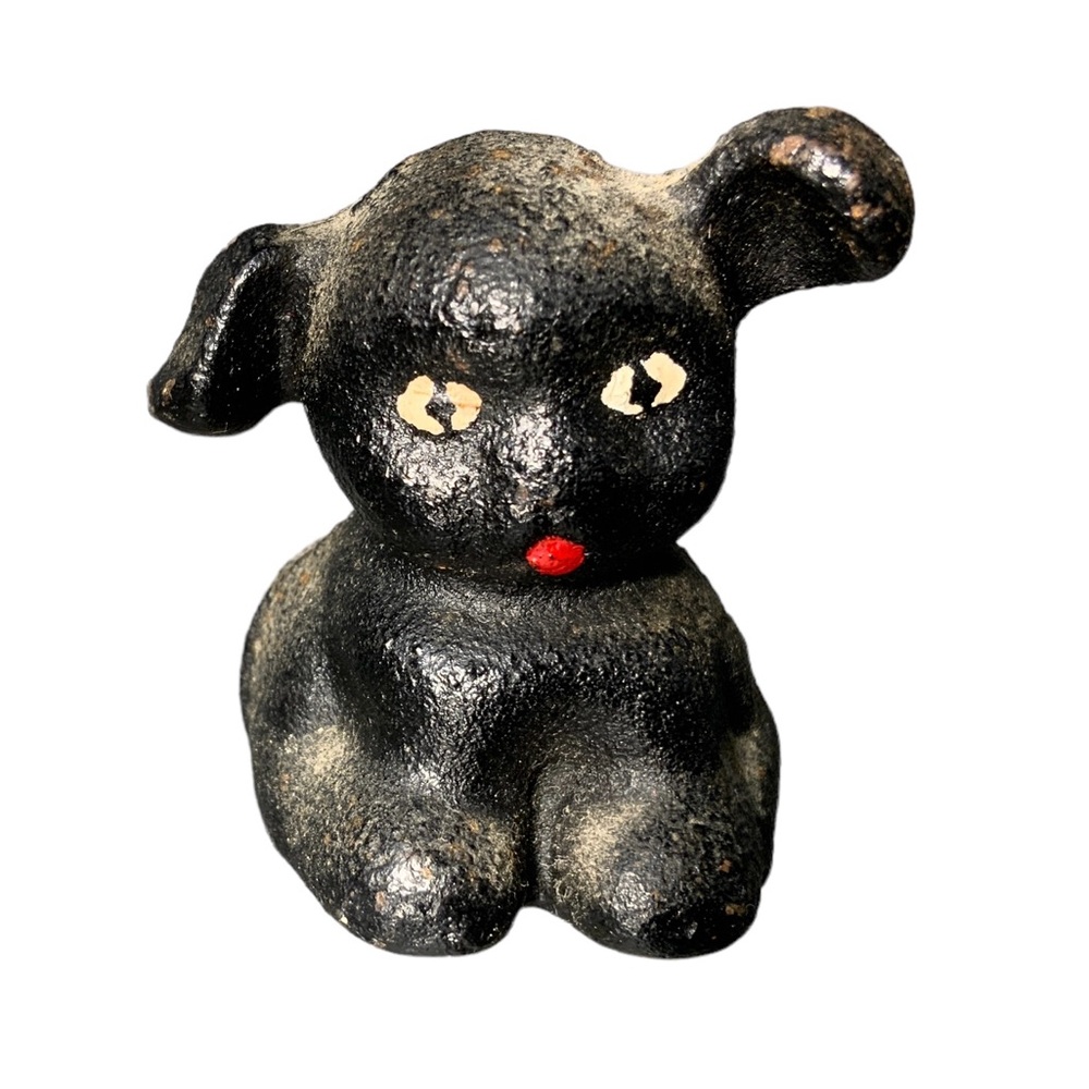 Antique-Vintage 1920-30s
Cast Iron Advertisement Pup 1.5” Inches Tall